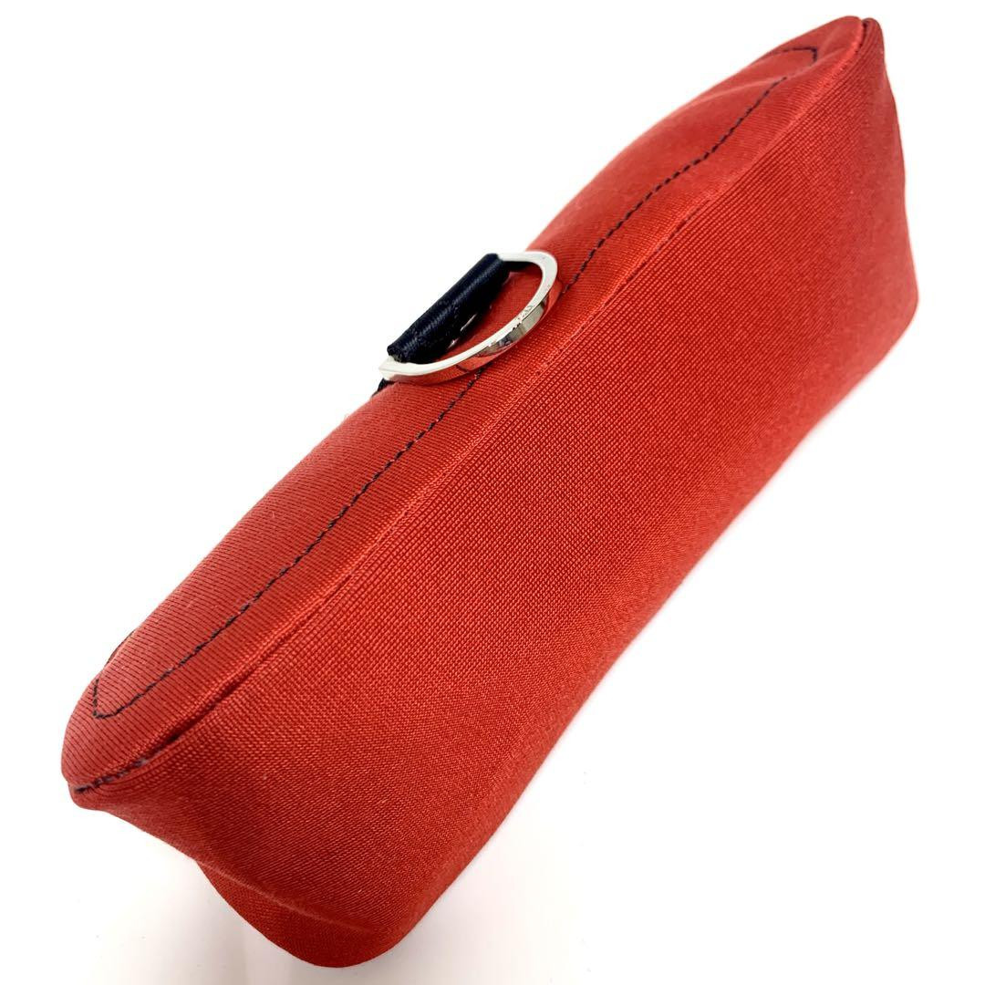 Christian Dior Zipper Pouch Hardcore Red Size: W8.3xH2.8 in. Vintage