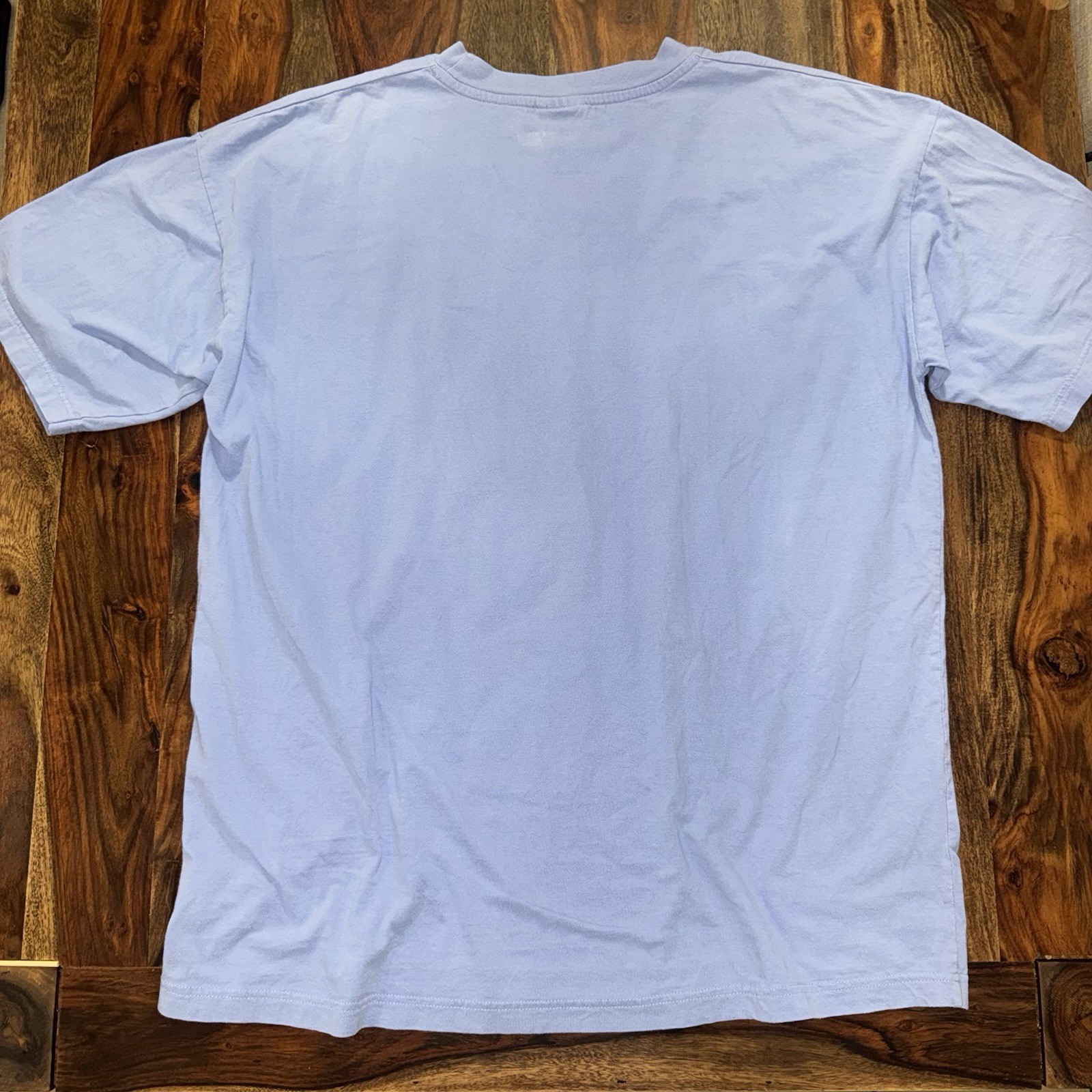 Ronwhil Men’s XL Blue Switzerland Embroidered Knit Cotton Crew Neck T-Shirt