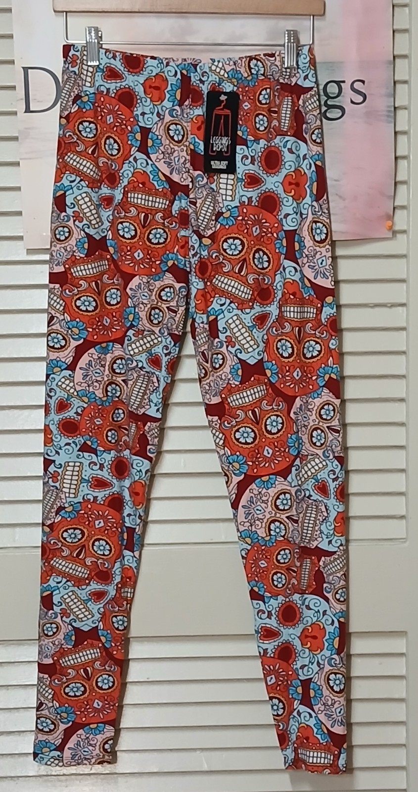 Women’s Leggings Plus Size 14-22 Nwt Leggings Depot Red Skull