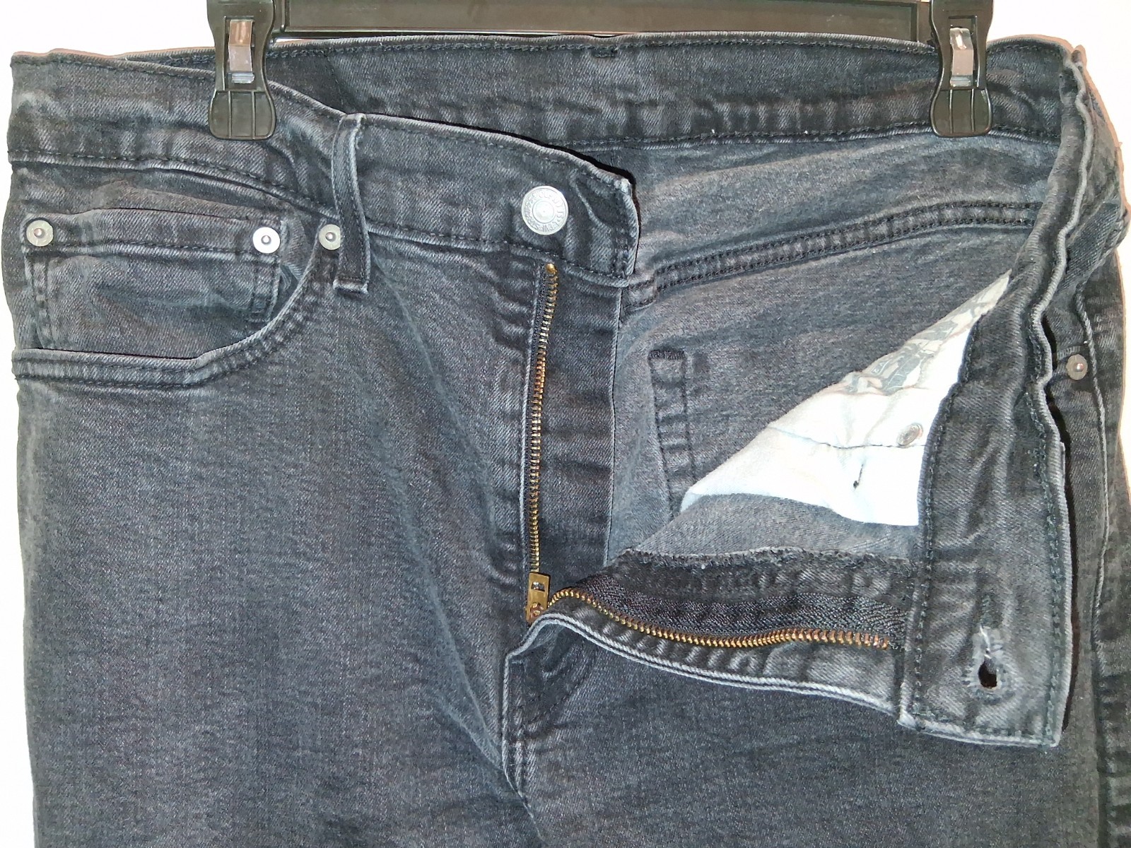 Levi’s Men’s 512 Black Denim Jeans Dark Wash Slim Fit Tapered 5-Pkt