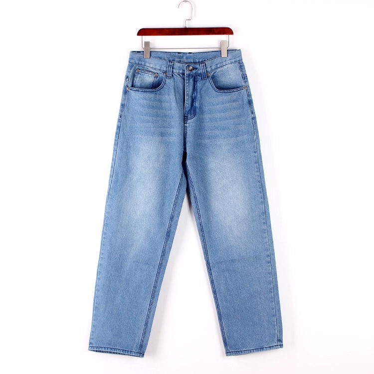 Mens Loose Fit Light Blue Denim Jeans – Hip-Hop Old School Style W30-W46