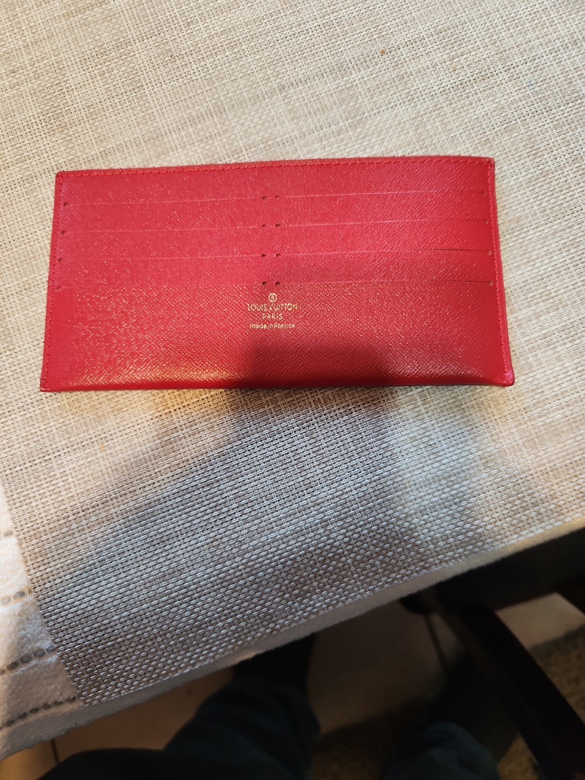 Louis Vuitton Pink Logo Card Holder Wallet Insert w/ Credit Card Slots Women