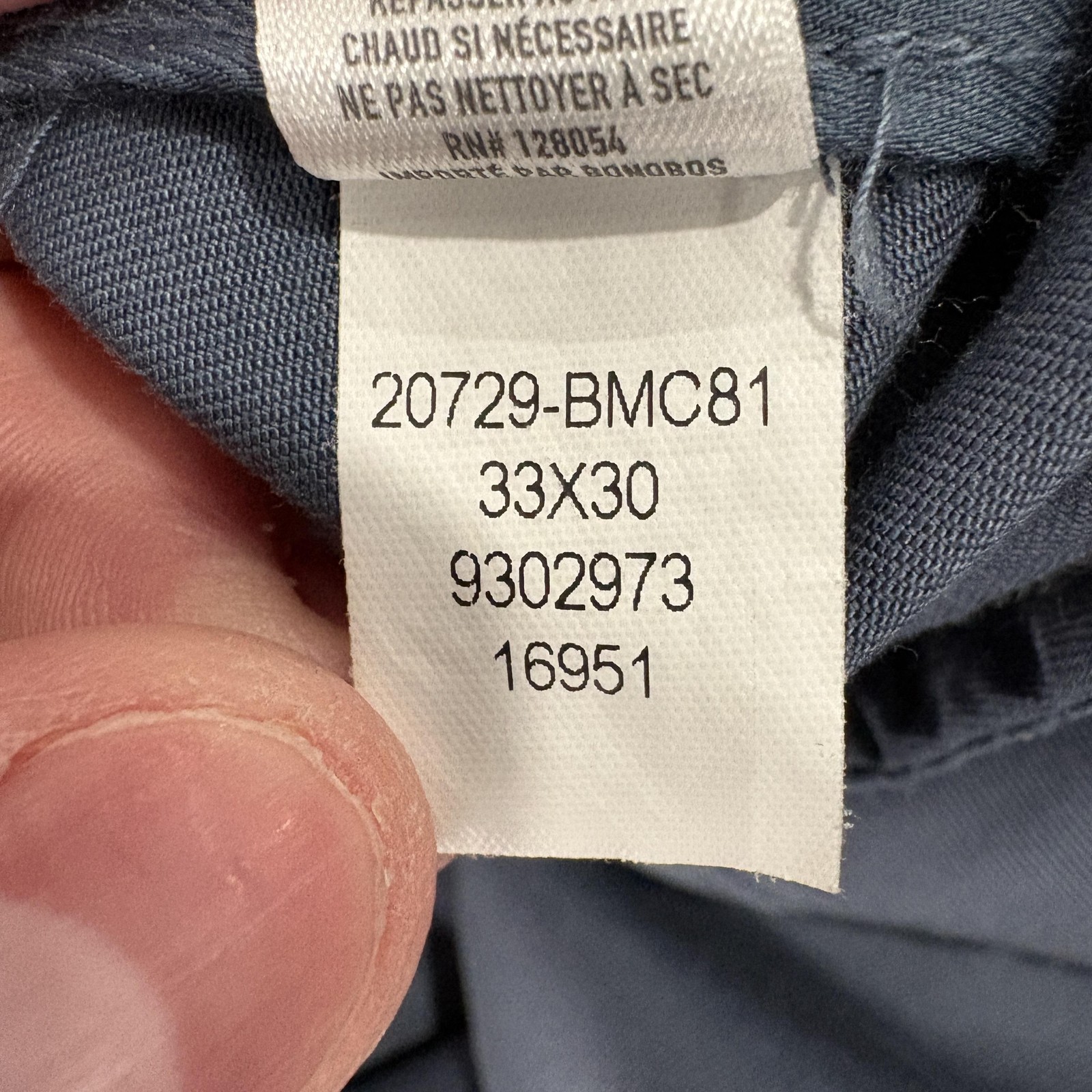 Bonobos Chino Pants Mens 33×30 Blue Stretch Straight Flat Front Preppy