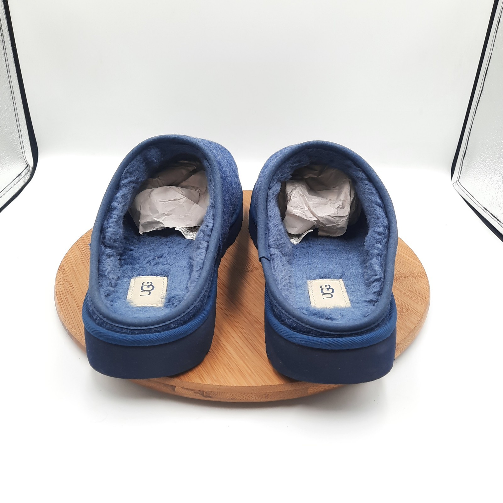 UGG Classic Slip On Mens Size 15 Slippers Deep Ocean Blue Suede Sheepskin