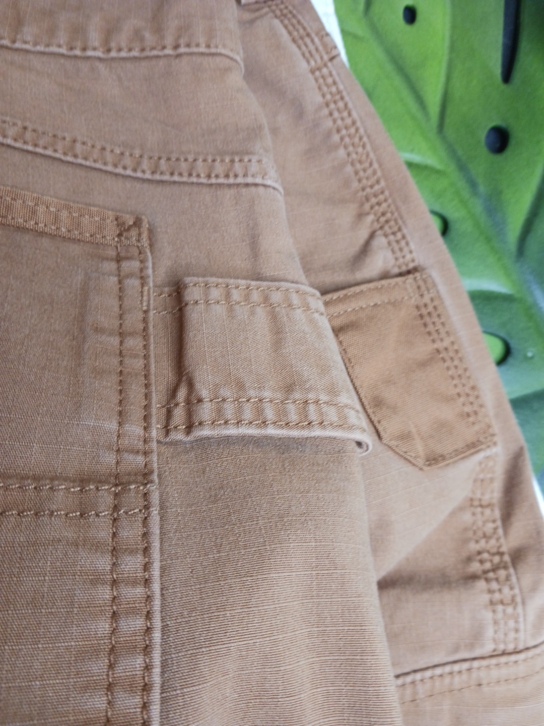 Carhartt Utility Carpenter Shorts Side Button Pocket Loop Men US 42 Orange-Brown