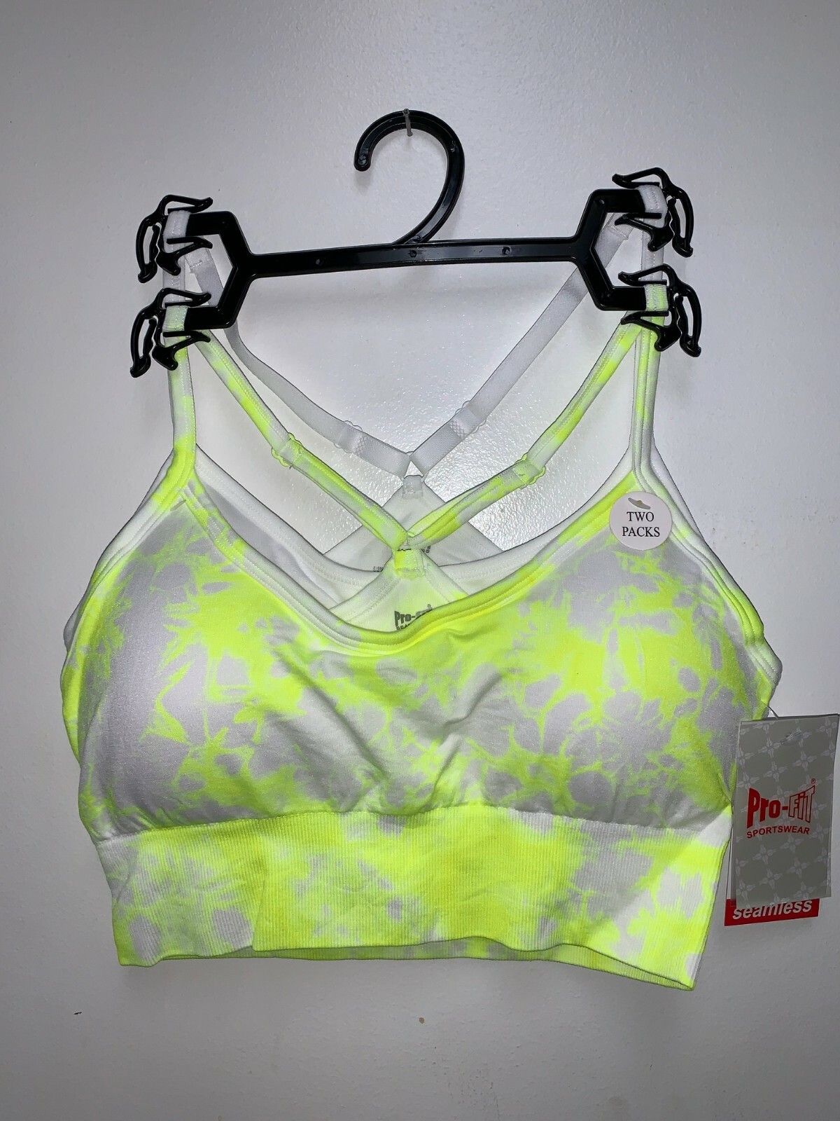 Padded 2 Pack Medium Impact Seamless Sports Bra Active Wear-Work Out Gym & yoga-