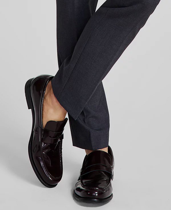 Calvin Klein Men Gray Infinite Stretch Skinny-Fit Dress Pants 30W 32L