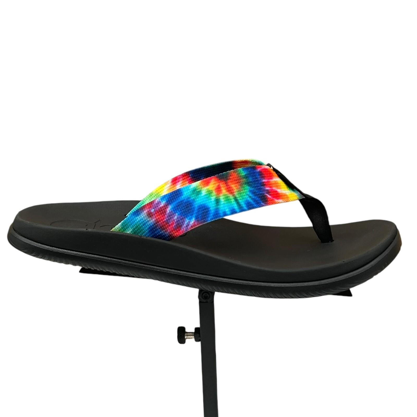 Chaco Womens Chillos Flip Flop Size 7 Black/Tie Dye Lightweight Cushioned Insole