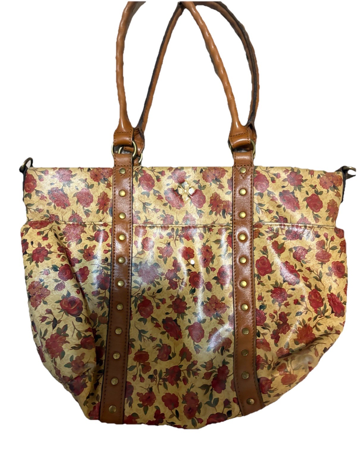 Patricia Nash Women’s Lione Large Satchel Floral Leather Handbag