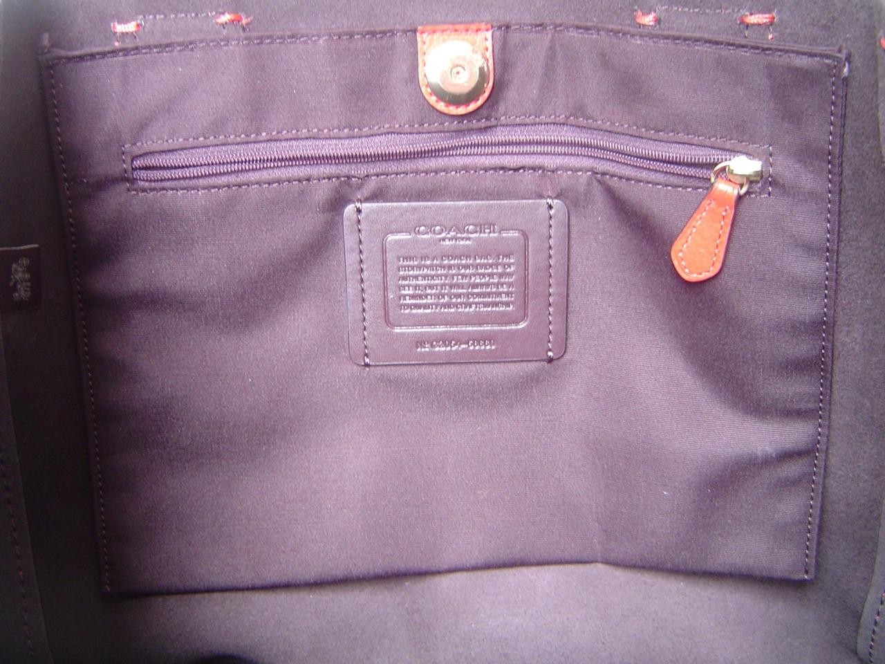 AUTHENTIC COACH RED LEATHER DERBY TOTE #58660 EUC/LN