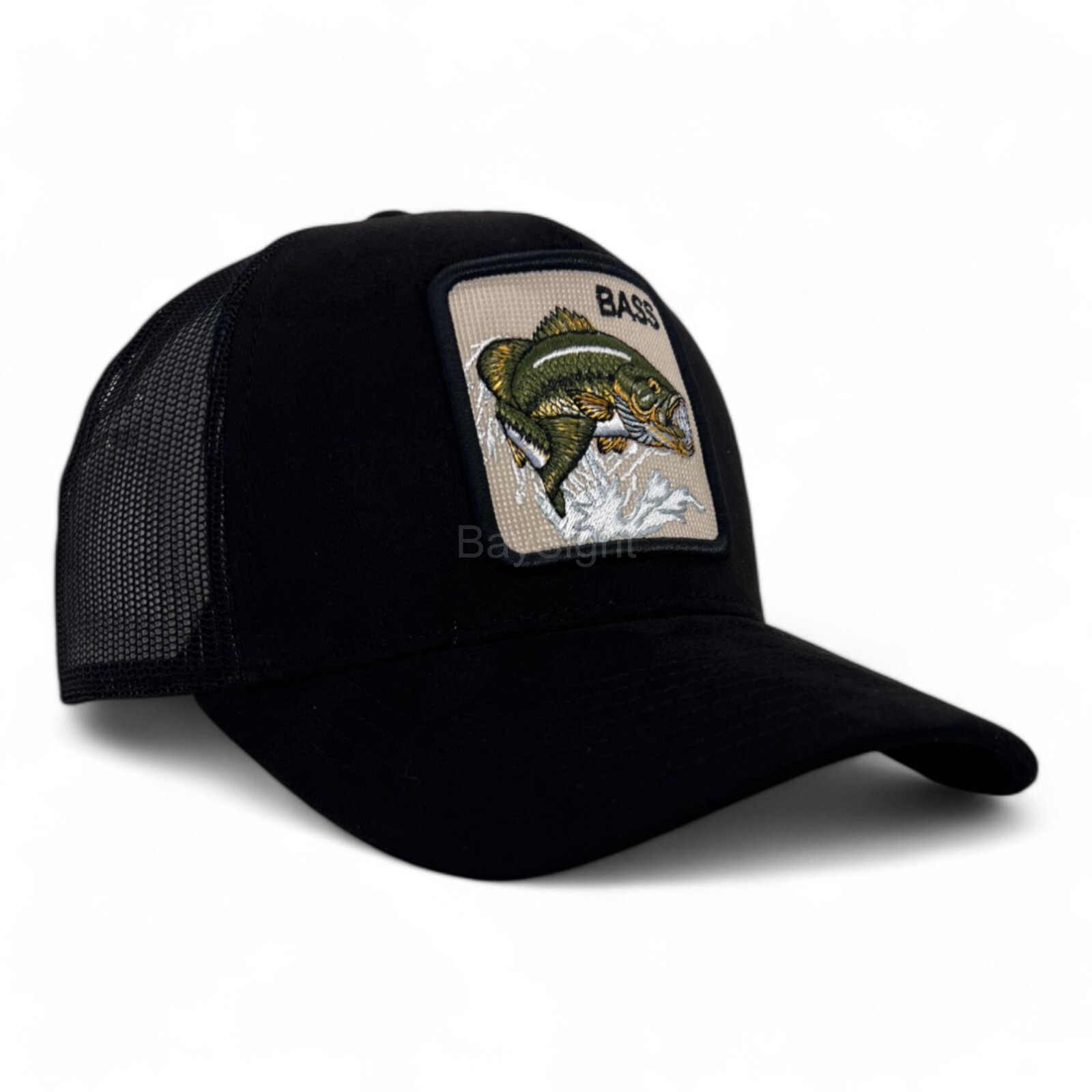 Baseball Cap Mens Snapback Adjustable Mesh Trucker Hat Animal Bass Fishing Patch