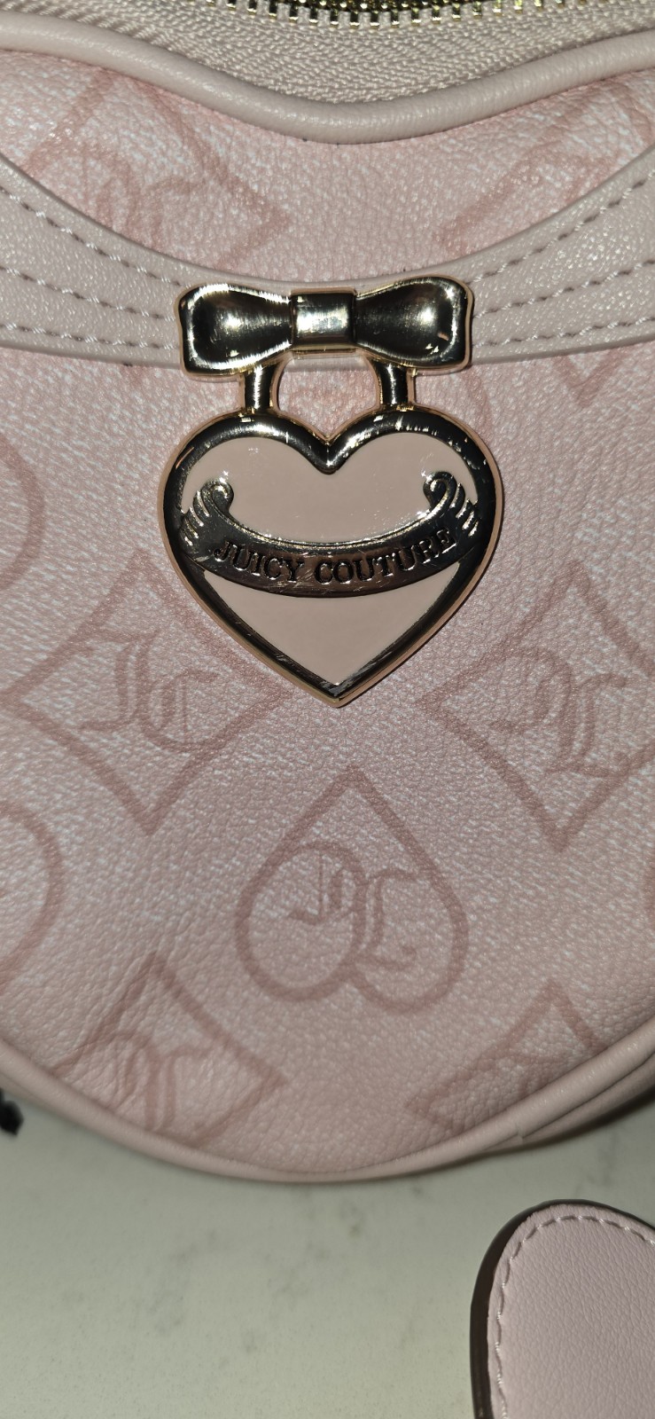 Juicy Couture Precious Moments Heart Crossbody Bag Pink Clay NWOT