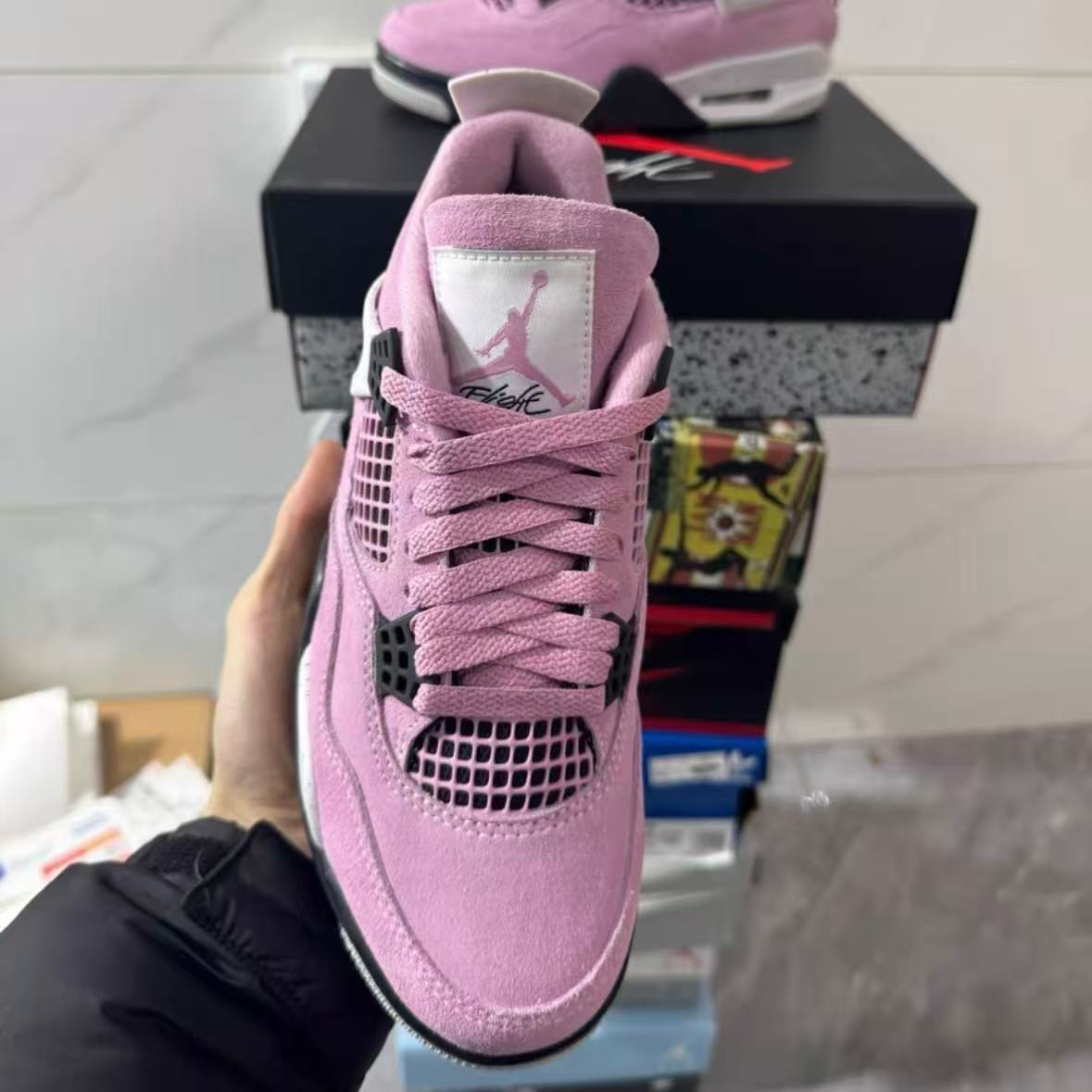 Jordan 4 ‘Orchid” Retro Mid Top Basketball Men’s & Women’s Shoes