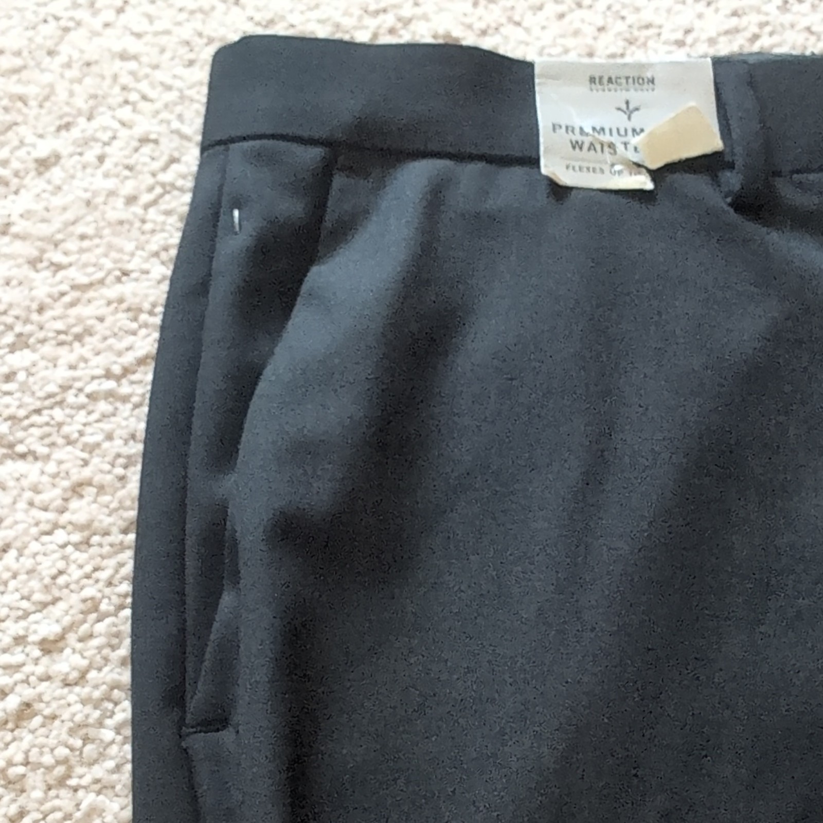 Reaction Kenneth Cole Premium Flex Skinny Fit Dress Pants Black 34×34 Stretch