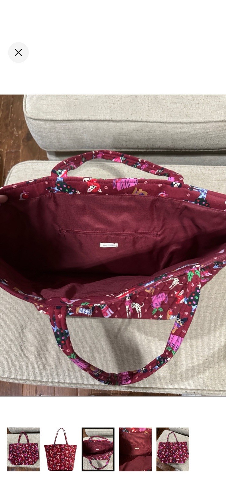 Vera Bradley New Without Tags Holiday Hounds Grand Tote