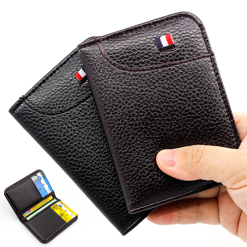 Mens Minimalist Slim Wallet Leather Credit Card Holder Bag Front Pocket Purse US