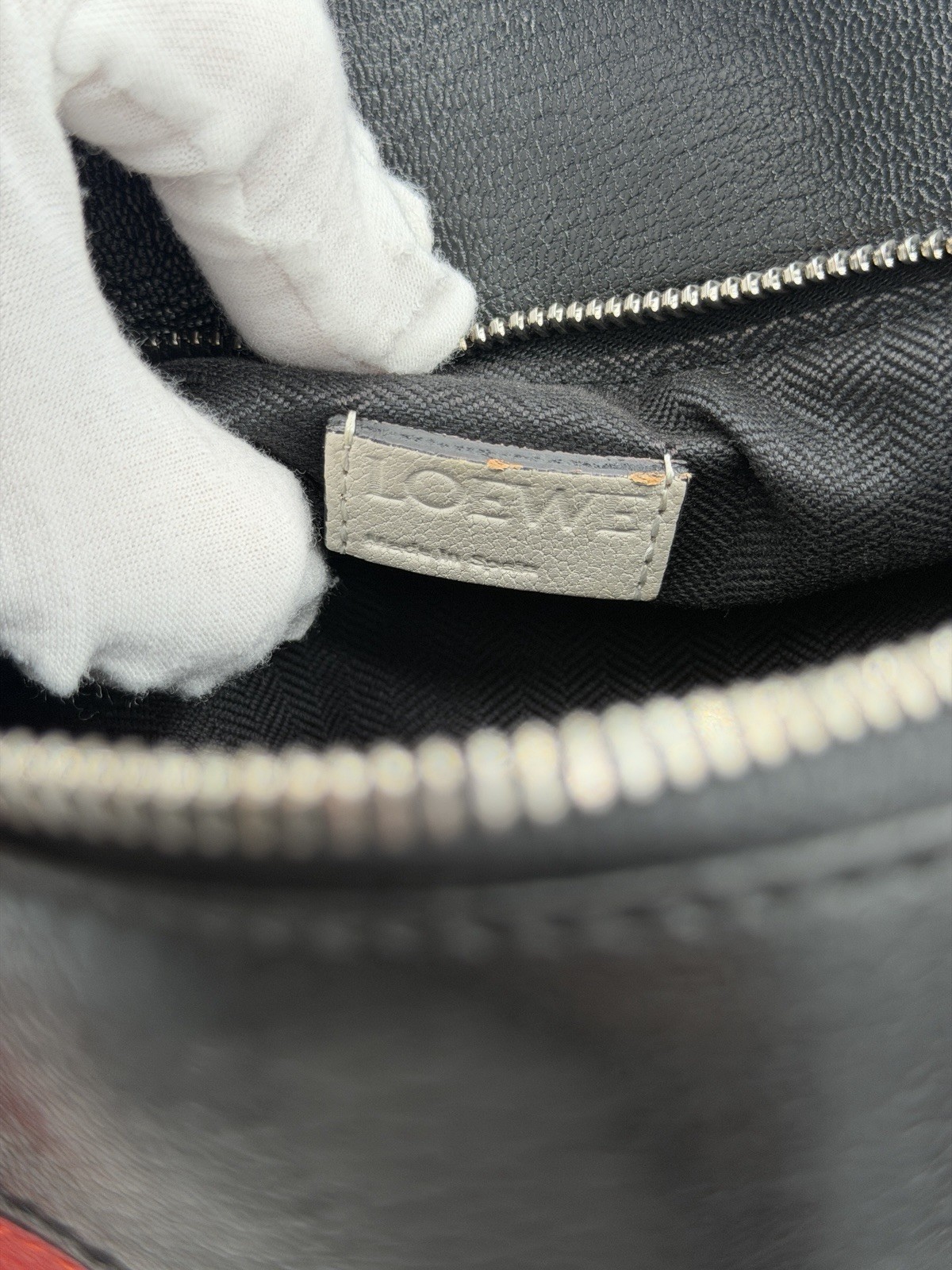 Authentic Loewe Puzzle Bag Small Leather White Red Black Crossbody Shoulder Bag