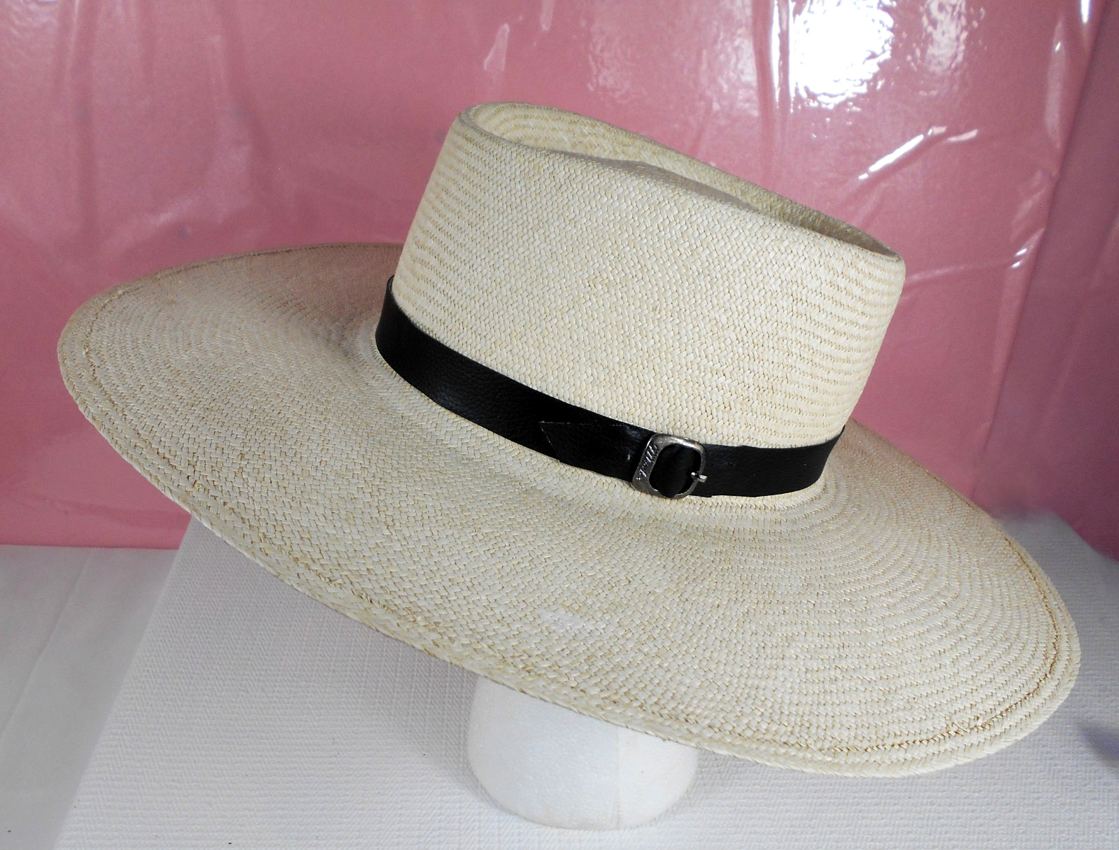 Unisex Hat_Marinera Peruvian-Panama Dance_Size M_Ivory_Toquilla Palm Straw_NEW