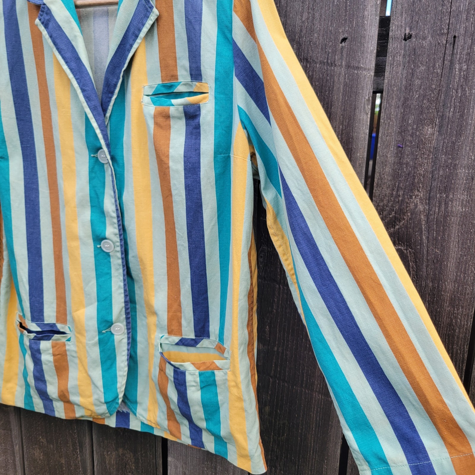 White Stag Original Sailcloth Rare 1950s VTG Women’s Multicolor Striped Blazer