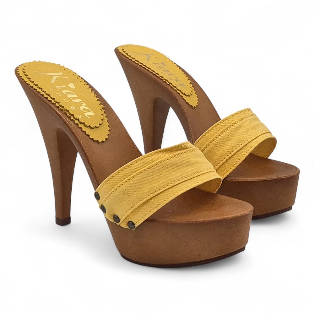 Yellow Clogs – Mou Base – Shoes Made in Italy 35-36-37-38-39-40-41 – Heel 13