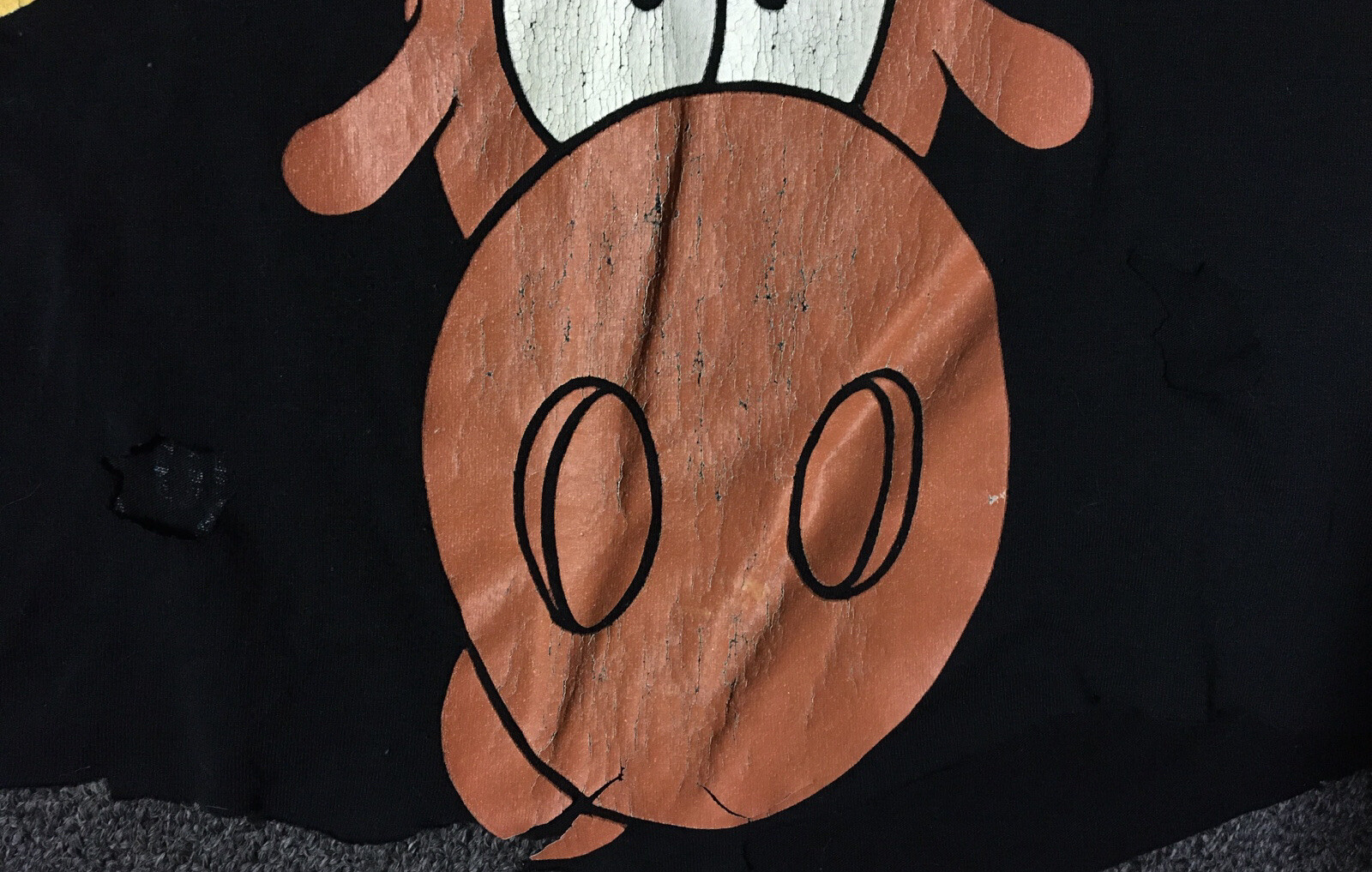 Vtg 90s Rocky & Bullwinkle Taco Bell Distress Promo Crop Shirt M Cartoon Grunge