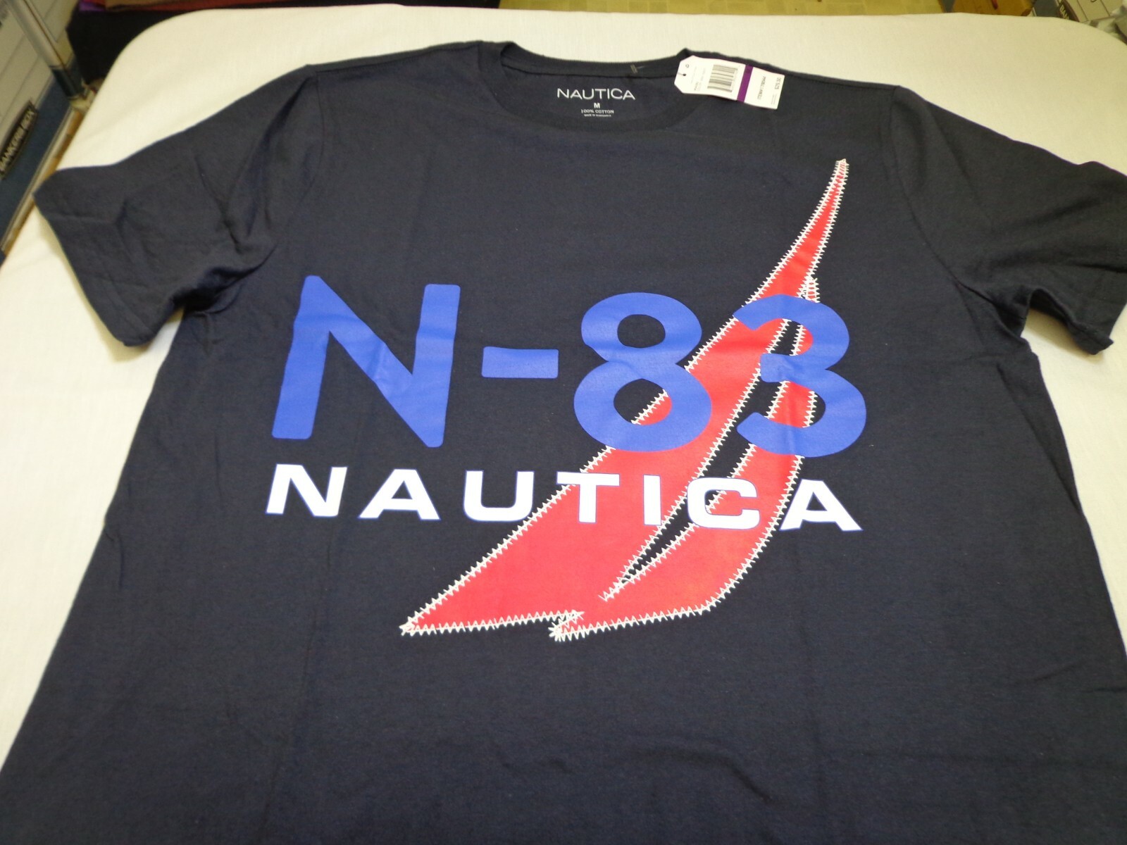 Nautica Sailing N-83 T Shirt Navy Blue Medium New MSRP $29.50