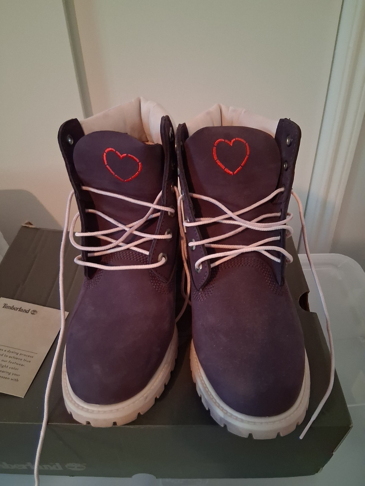 Timberland Premium 6in Waterproof Nubuck Work Boot Purple Women’s 9 M