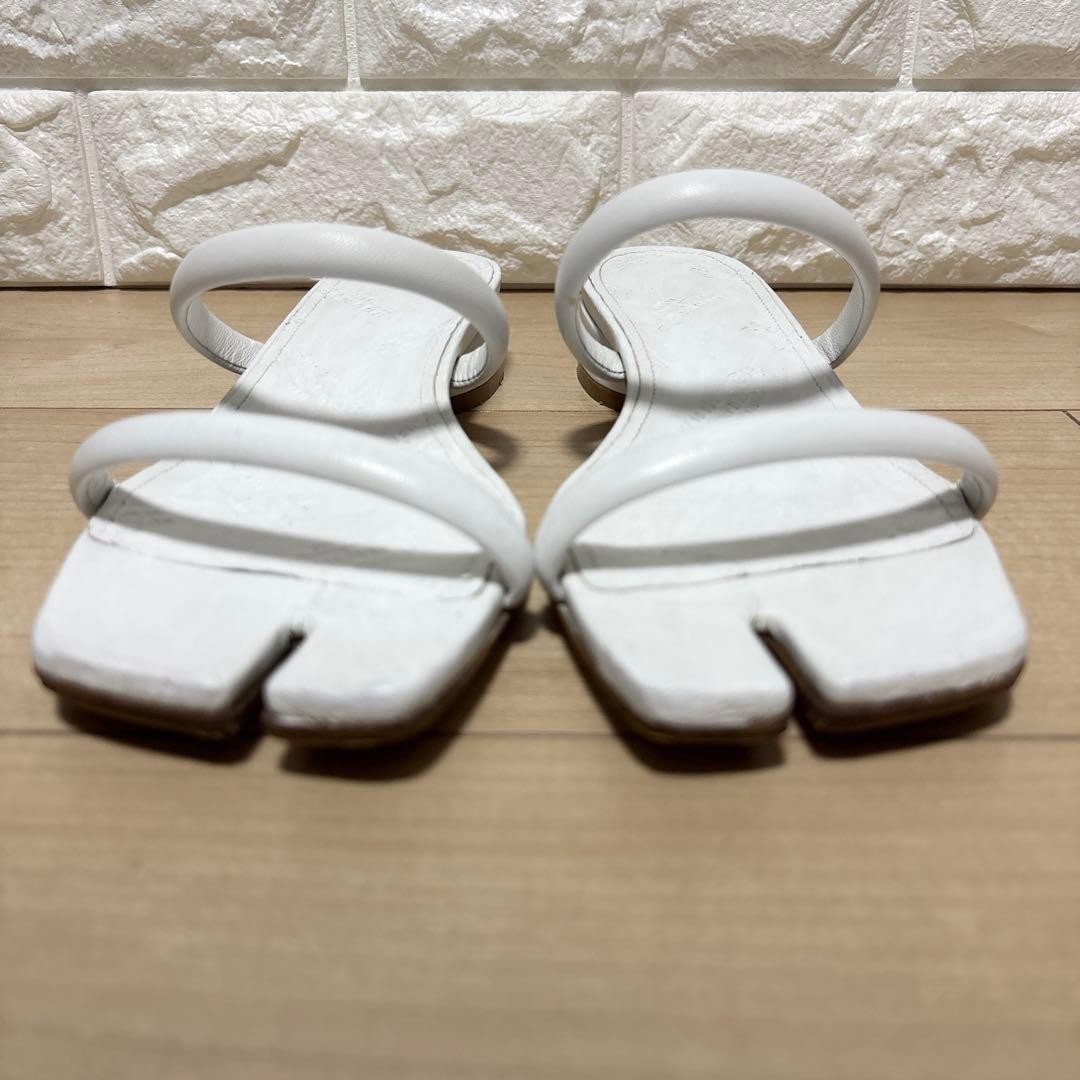 Maison Margiela Tabi Leather Flat Sandals 22.5Cm Women Sandal Shoes Original Col