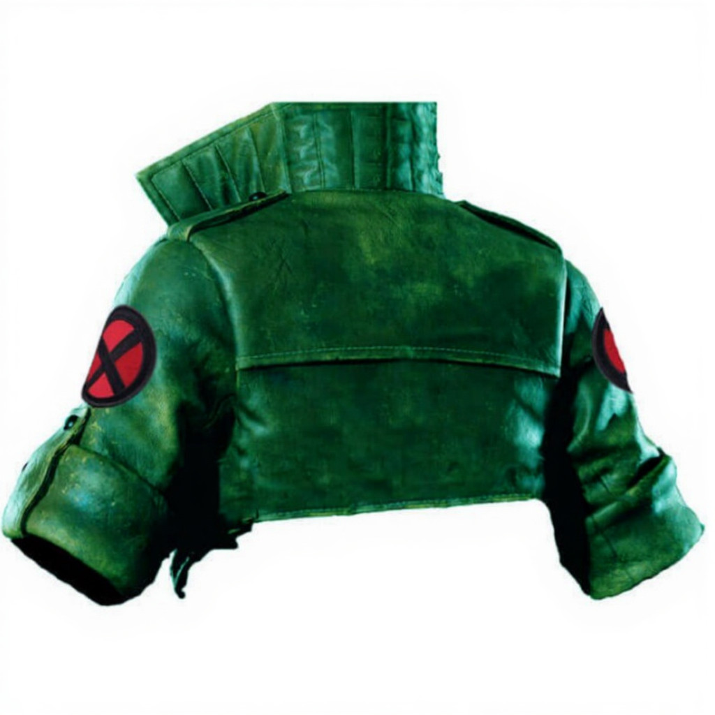 X-Women 97 Rogue Style Green Leather Cropped Jacket Cosplay for Women