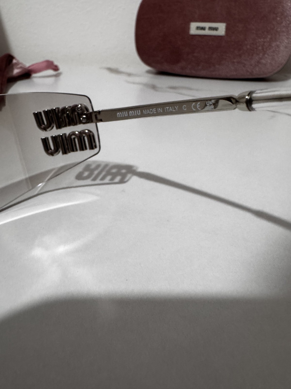 Miu Miu MUA51S Silver/Grey Mirror Silver Gradient 75-14-110 Sunglasses EXCELLENT