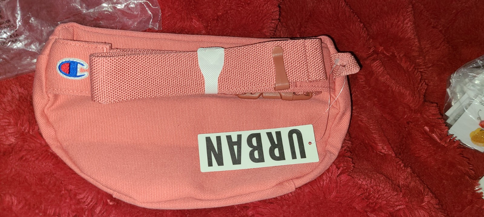 Champion☆ Rare Limited ED. Adjustable Belt Bag In Light Orange/ Coral Color