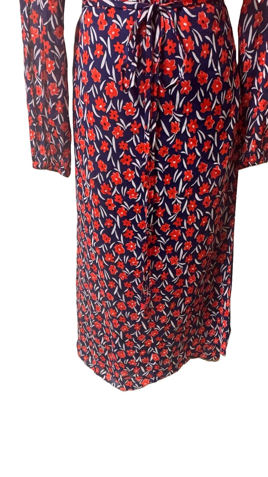 Escada Sport “Dyby” Floral Ruffle Wrap Dress Whimsygoth academia size 38 / med