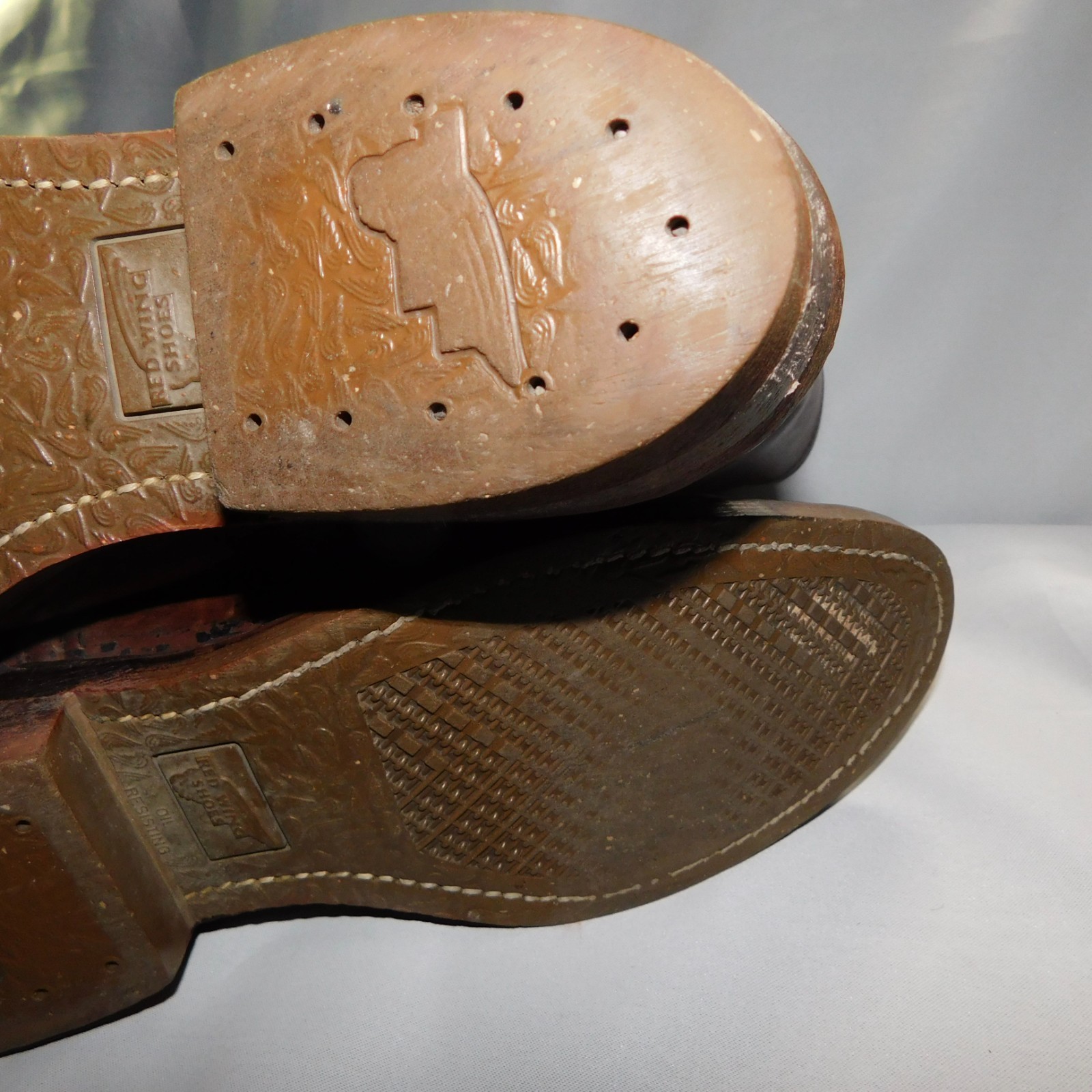 Red Wing Mens 10 B NARROW 1155 Pecos Brown Leather Boots Soft Toe USA VTG