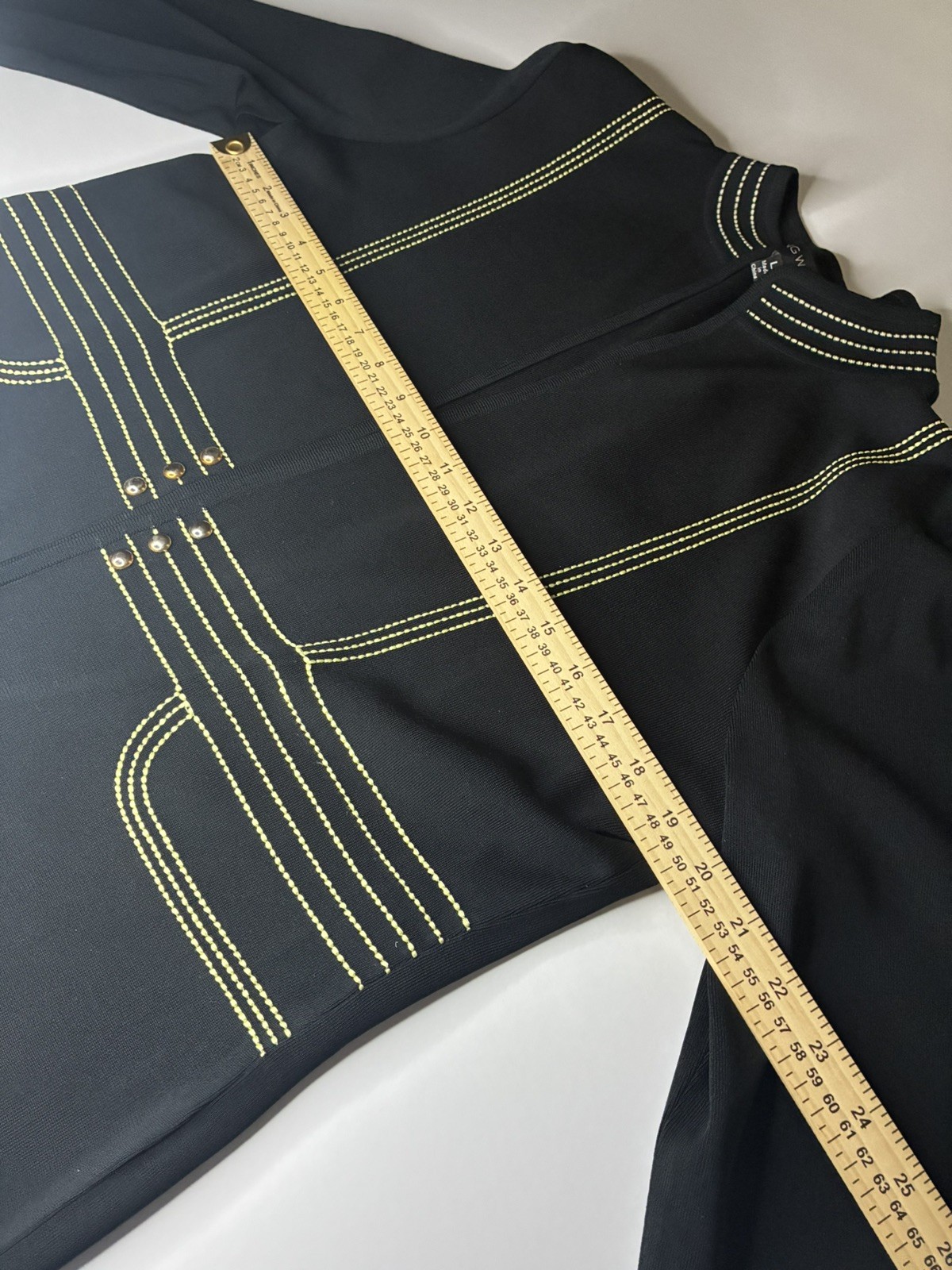 Ming Wang Black Knit Cardigan Blazer Women’s Size L Career