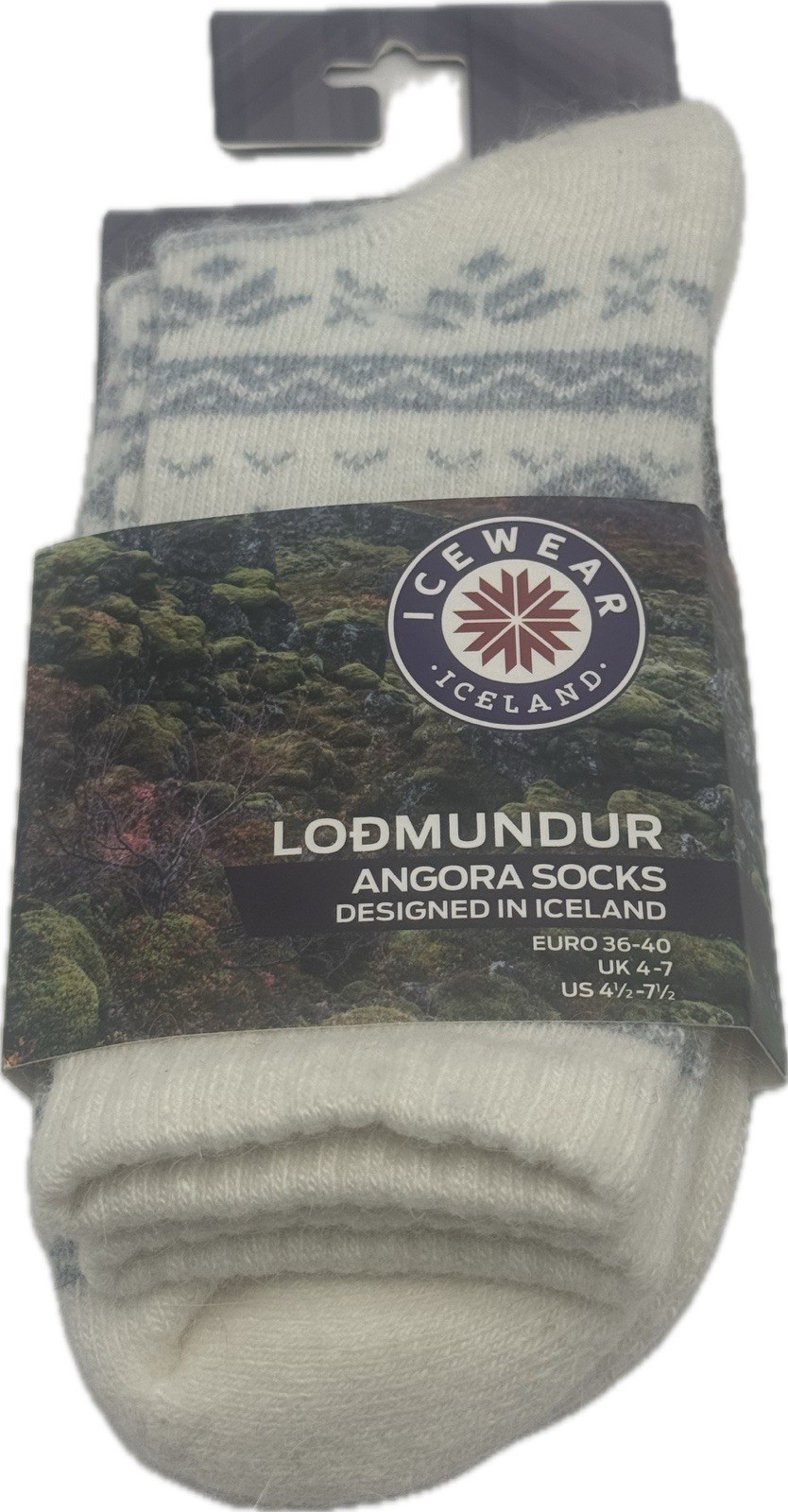 Icewear Angora Socks Lodmundur US 4 1/2 – 7 1/2 Designed In Iceland 2 Pairs New