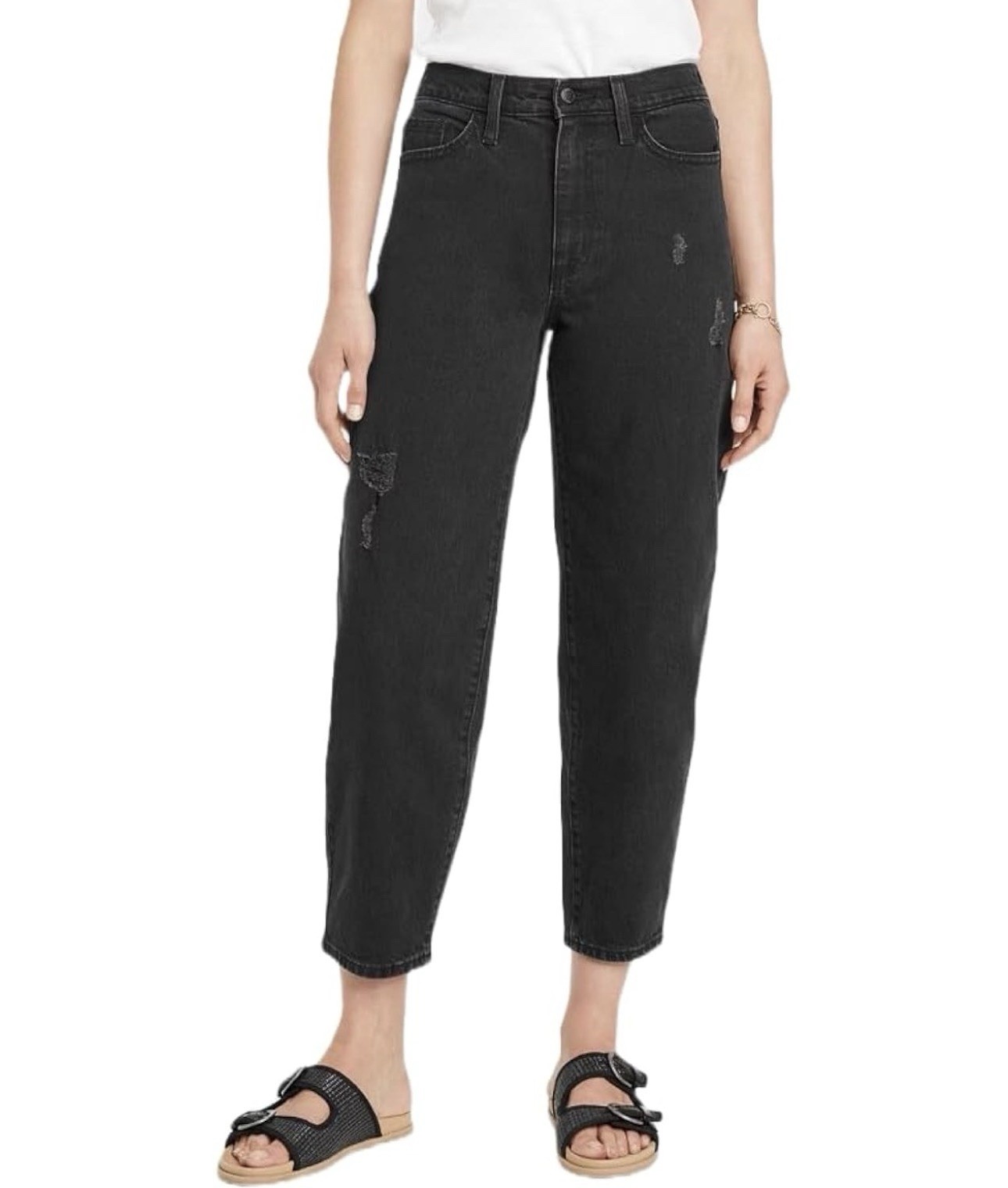 NWT Universal Thread Women’s High Rise Balloon Jeans Black Size 10