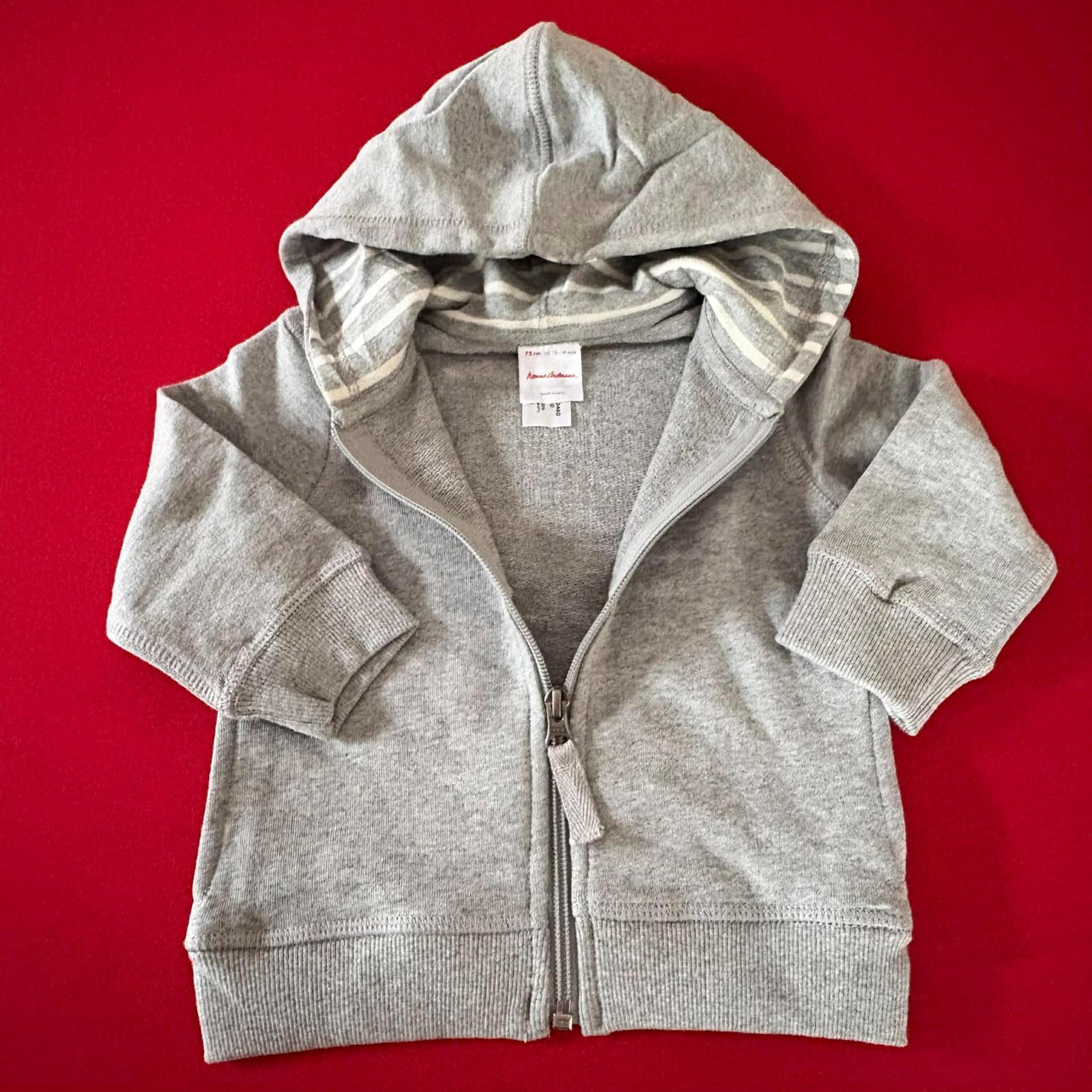 Hanna Andersson Cute Cotton French Terry Hoodie Jacket. Size 12-18 Months, 75 cm