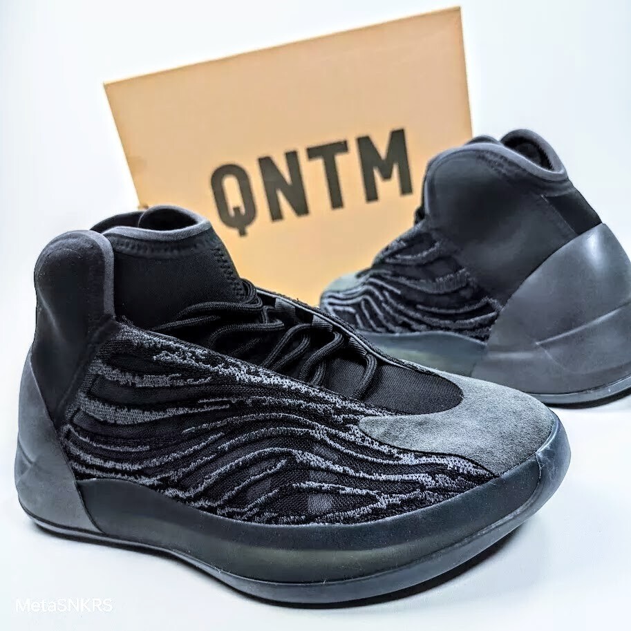 Adidas US 10 Men’s Onyx Black Grey Boost Lifestyle Rare Yeezy QNTM GX1317 NIB