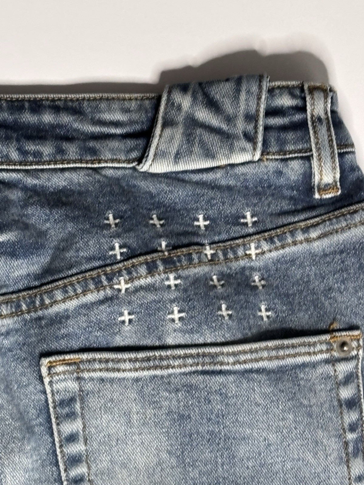 Ksubi Van Winkle Nightfall Jeans Mens 31 Blue Slim Fit Stretch Denim Button Fly