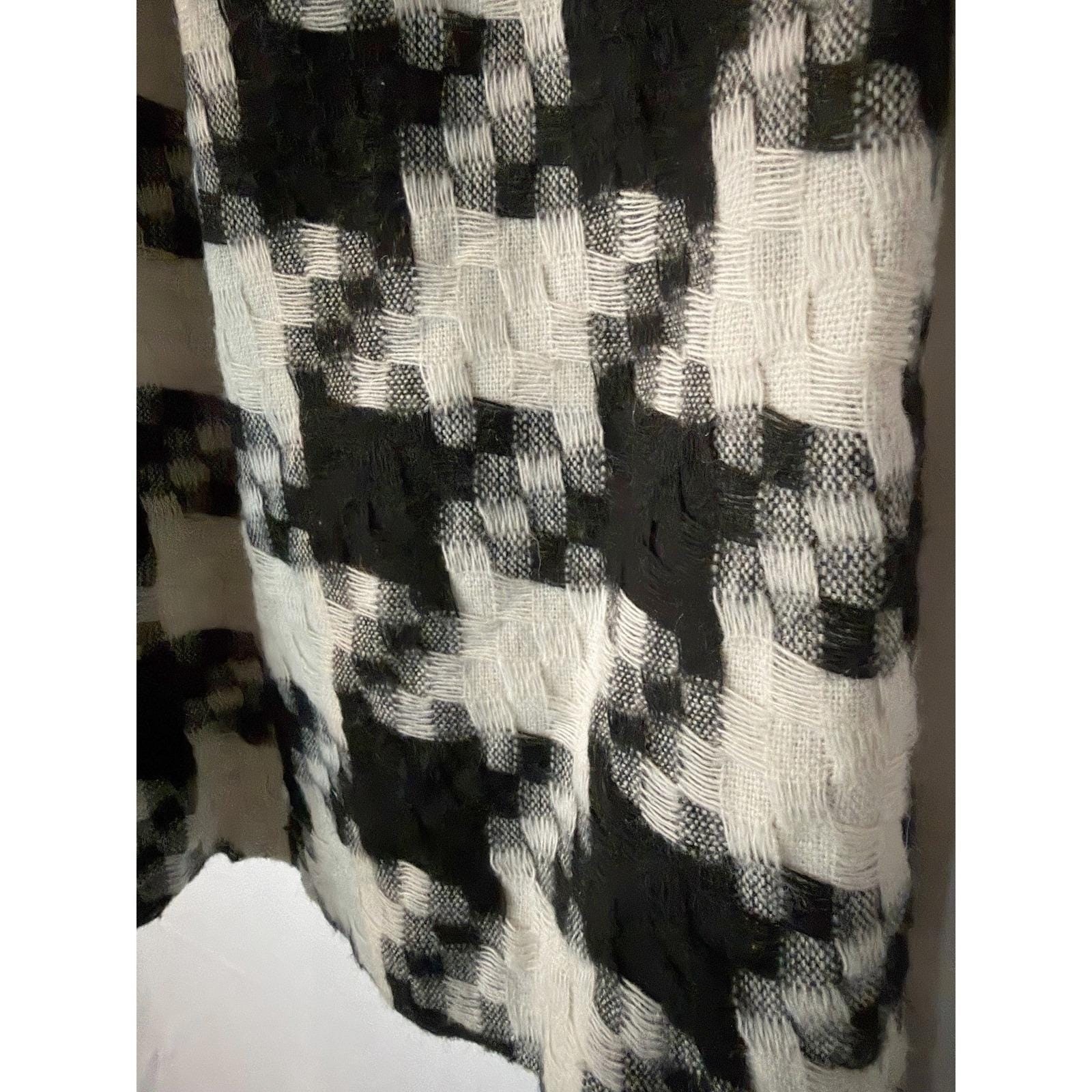 Vintage Norton & Company Houndstooth Midi Skirt w/ Pockets Women XS Office Siren