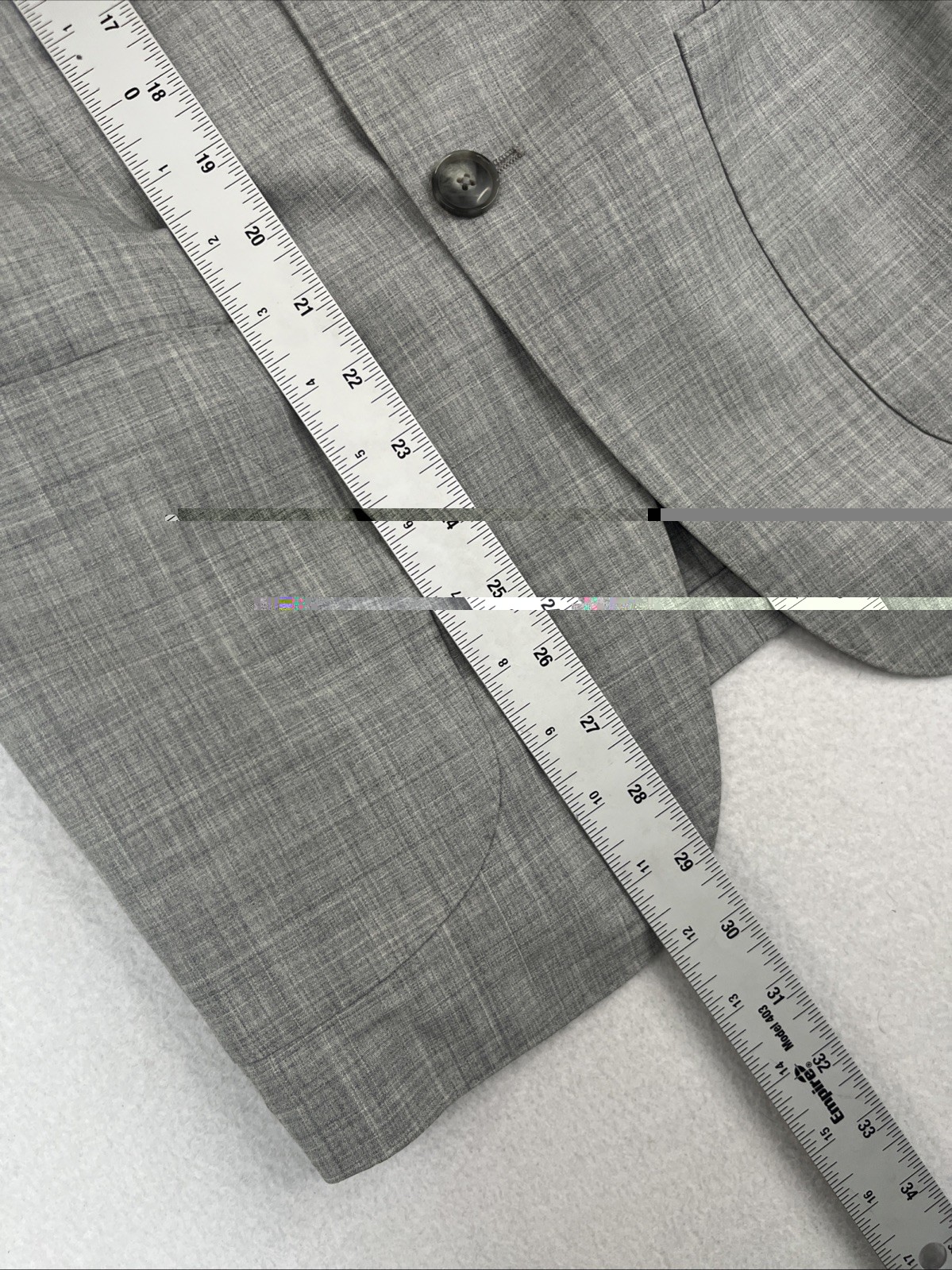 Suitsupply Havana Vitale Barberis Canonico Blazer Men 34R Gray Wool Rustic Coat
