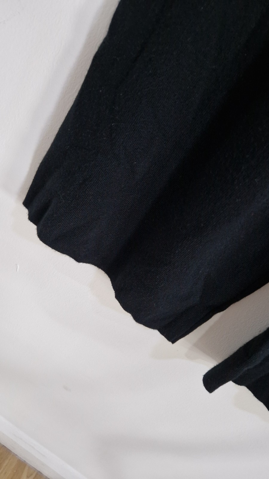 Philomena Christ Black Wide Leg Trousers Small Knitted Elasticated Stretch