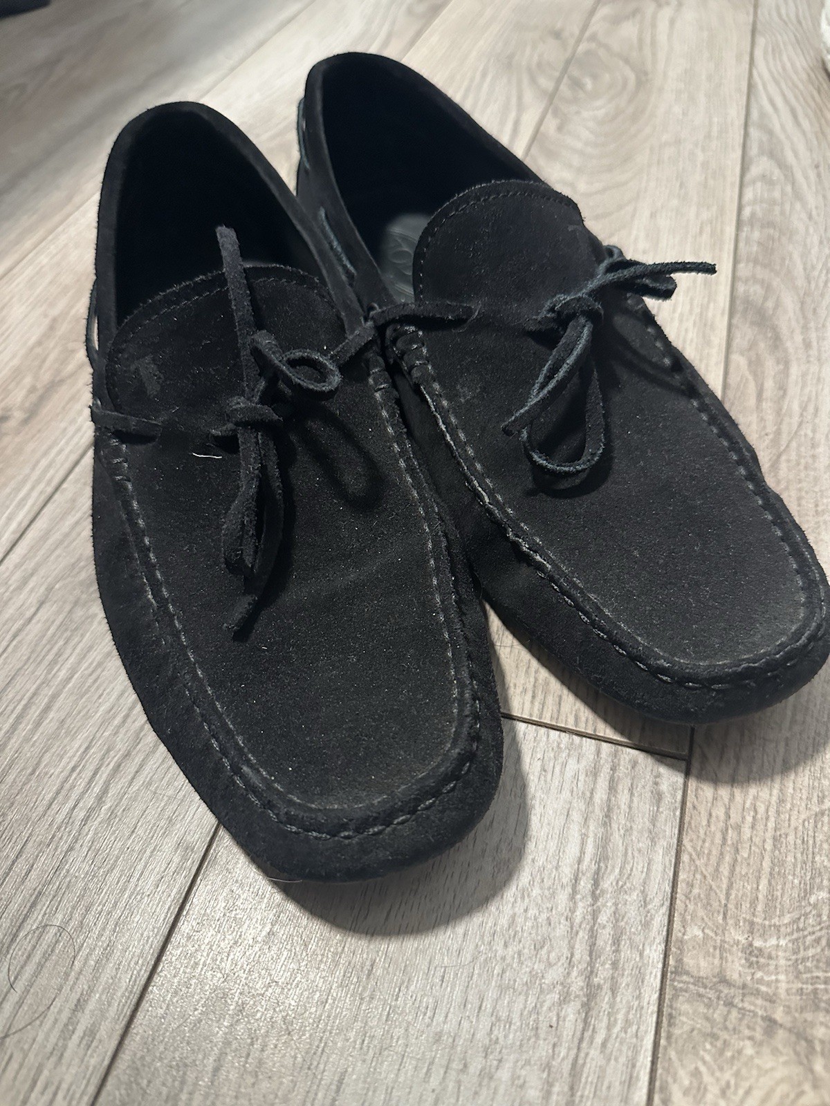 Tods Gommino Black suede driving shoes, Size 11 / 44