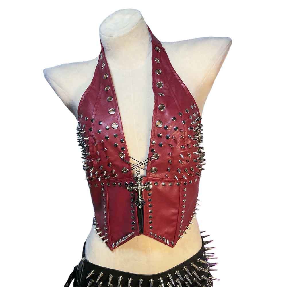 Goth Tops Spiked Emo Clothing Gothic Tank Y2K Punk Rock Clothes Grunge