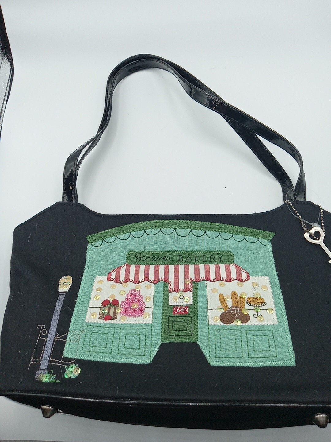 Forever by Fossil Bakery Bag, 10”x7”x3” Embroidered Rhinestone.
