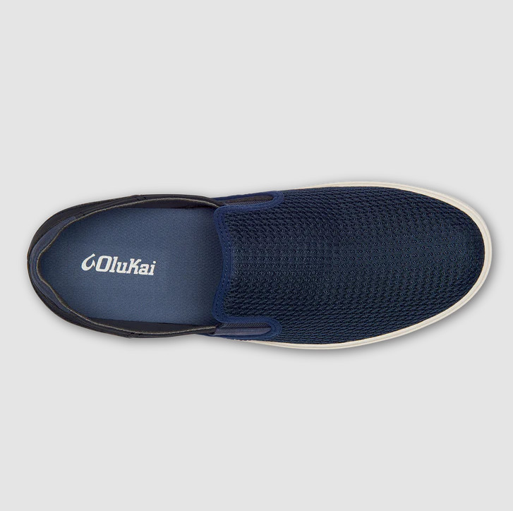 NEW OluKai Laeahi Men’s Slip On Sneakers Blue Depth Breathable Comfort Shoes