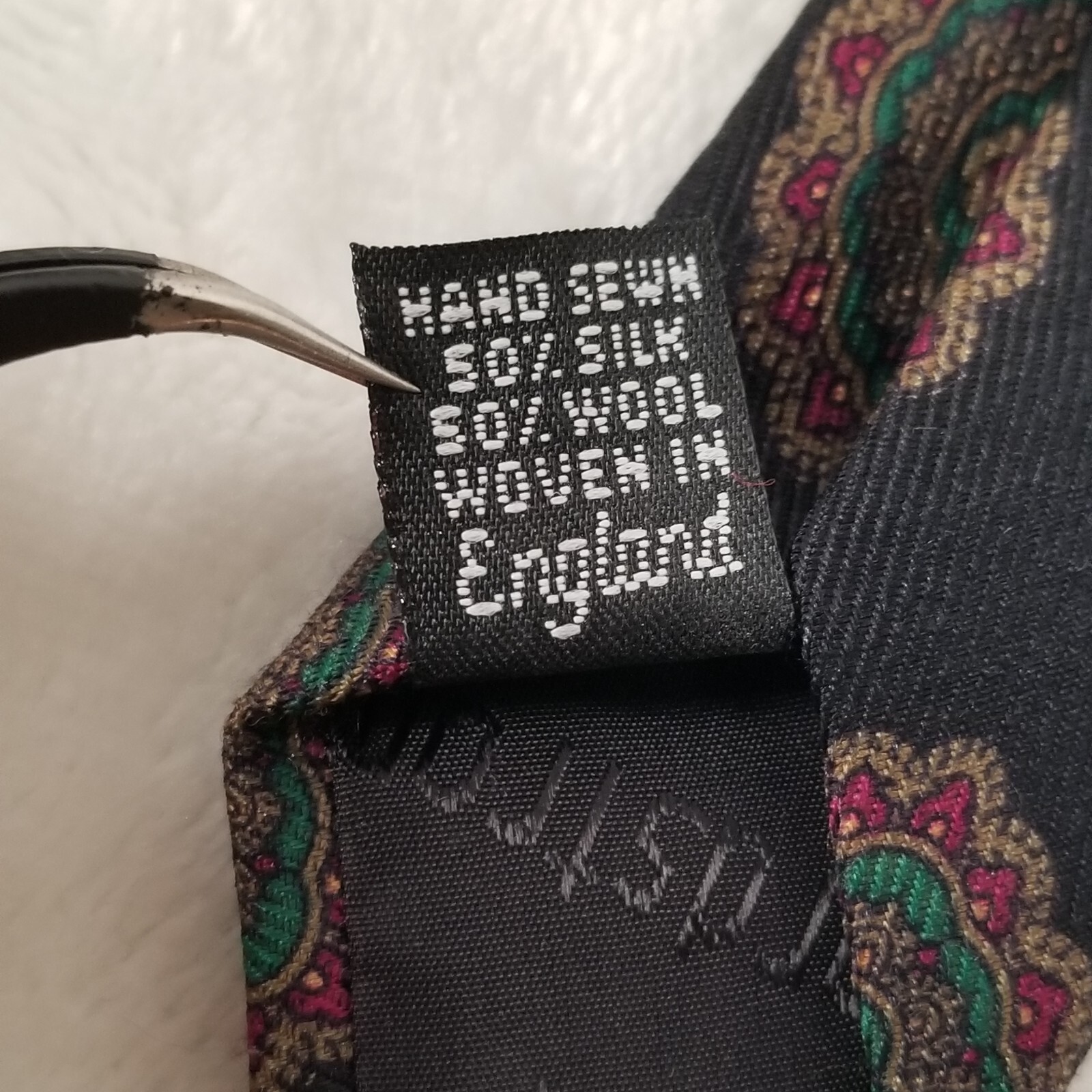 Robert Talbott Hand Sewn Tie for Nordstrom Silk Wool Medallion 3 1/8 x 57 3/8