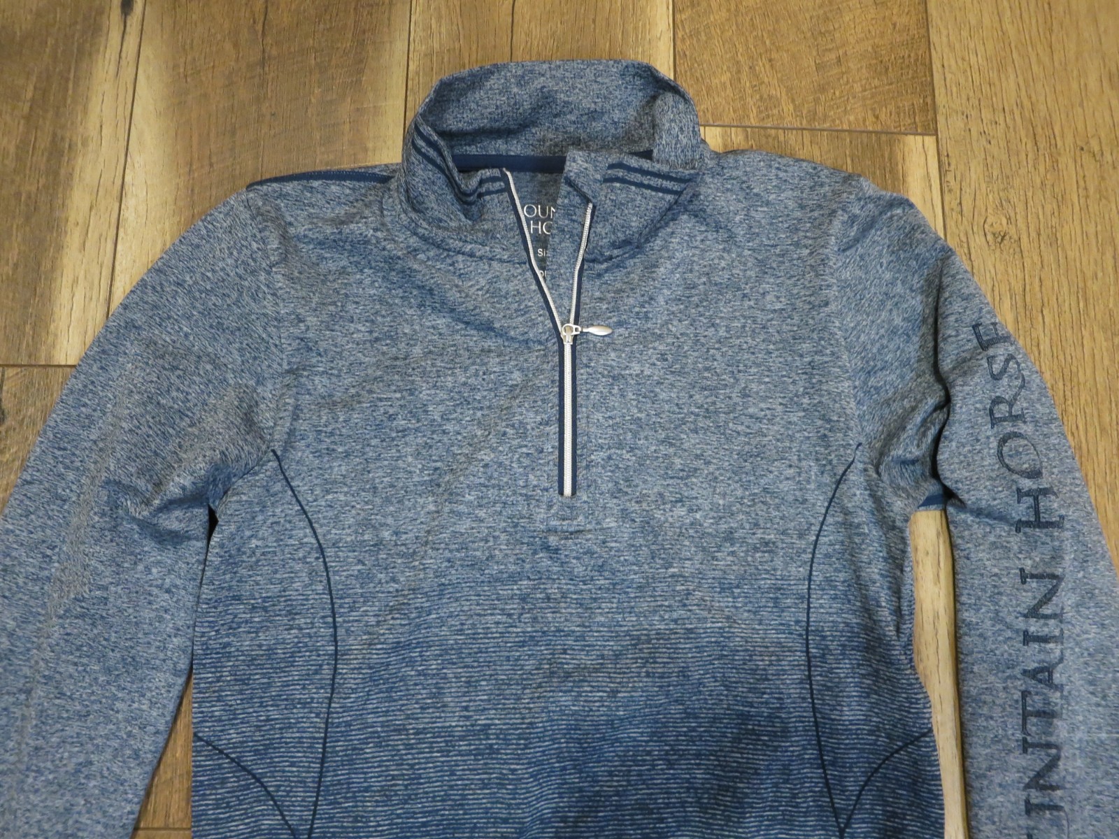 Mountain Horse Women’s Blue 1/4 Zip Performance Pullover Tindra Tech Top Sz S/M