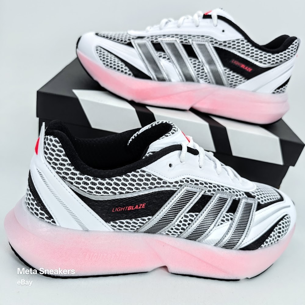 Adidas US 13 Men’s White Black Red Retro Lifestyle Lightblaze Glow JS2061 NIB
