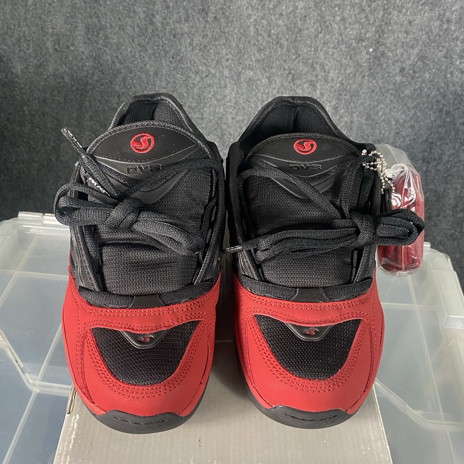 Vintage DVS HUF Skate Shoes Mens Size 6 Black Red Puffy Sneakers 2000s Keith